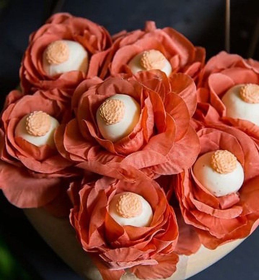 Doce laranja com coco